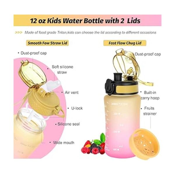 Botella de agua de 12 oz para niñosniñas pequeños sin_3