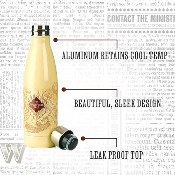 Botella de agua de Harry Potter Mapa de merodeador de metal_3