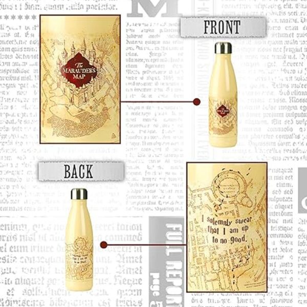 Botella de agua de Harry Potter Mapa de merodeador de metal_6