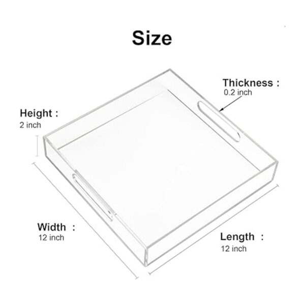 Boxalls Bandeja transparente para servir 12.0 x 16.0 in