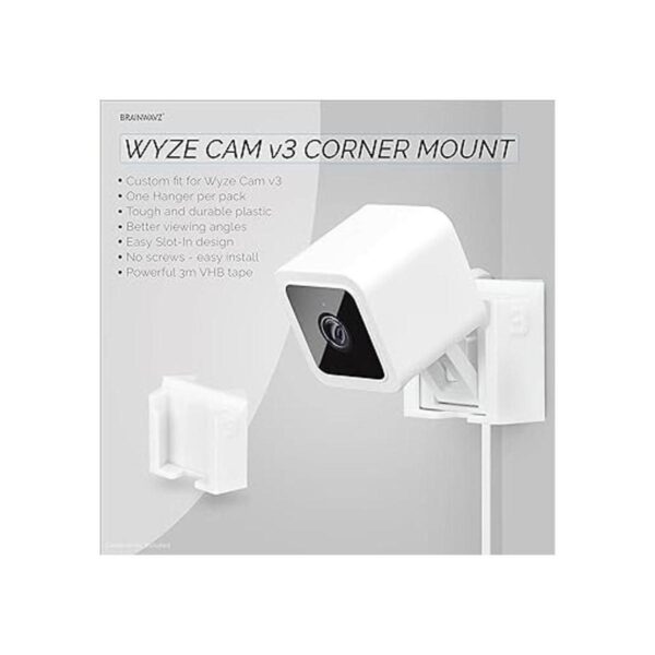 Brainwavz Soporte de esquina sin tornillos para Wyze Cam