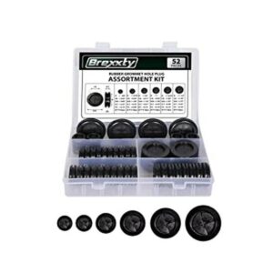 Brexxty 52 ojales de goma para cableado negro Kit de_1