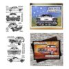 Briartw Retro Cars Happy Birthday Gift Automobile 2 sellos
