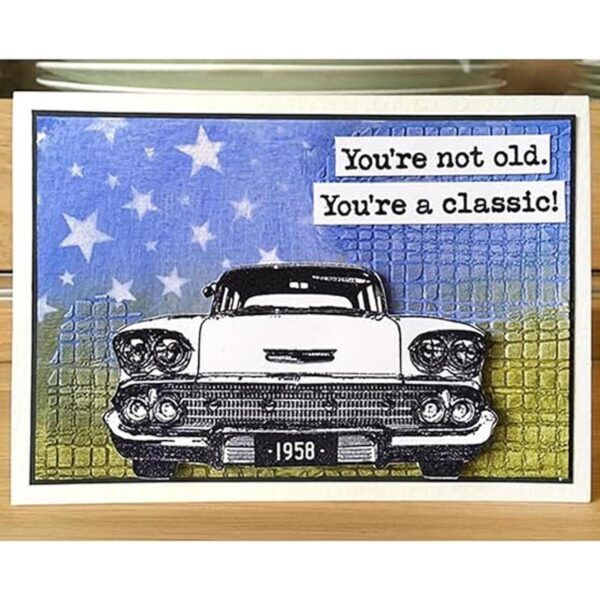 Briartw Retro Cars Happy Birthday Gift Automobile 2 sellos