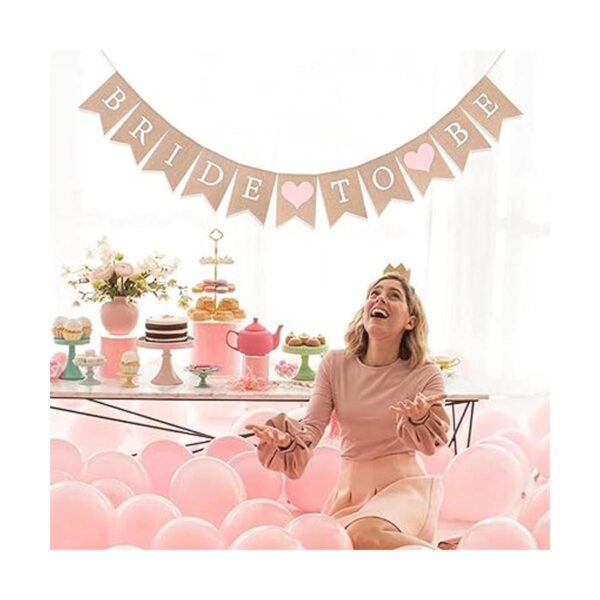 Bride To Be Banner de arpillera decoración de despedida