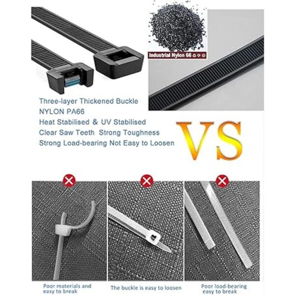Bridas de cremallera para cables 50 piezas industriales