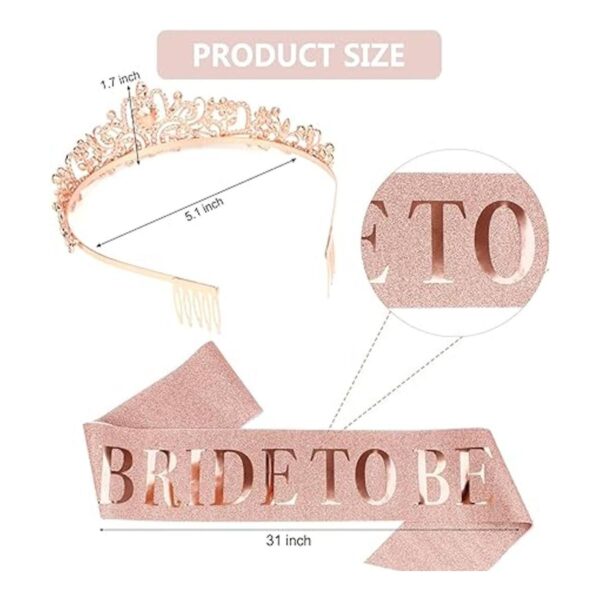 Bride To Be Kit de corona de novia y novia decoración de_4