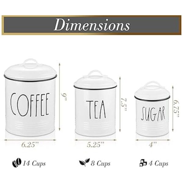 Brighter Barns Juego de recipientes de café y azúcar para