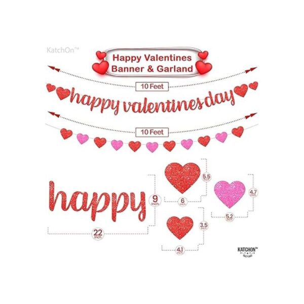 Brillante pancarta de feliz día de San Valentín 10 pies