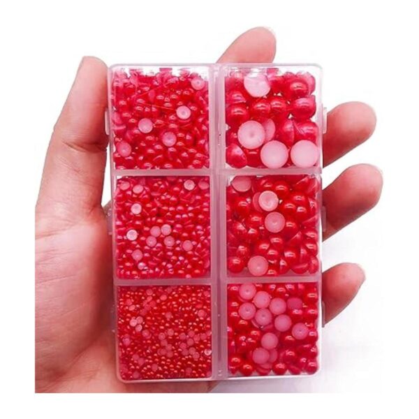 Briskbloom 3600 medias perlas rojas con parte trasera_6
