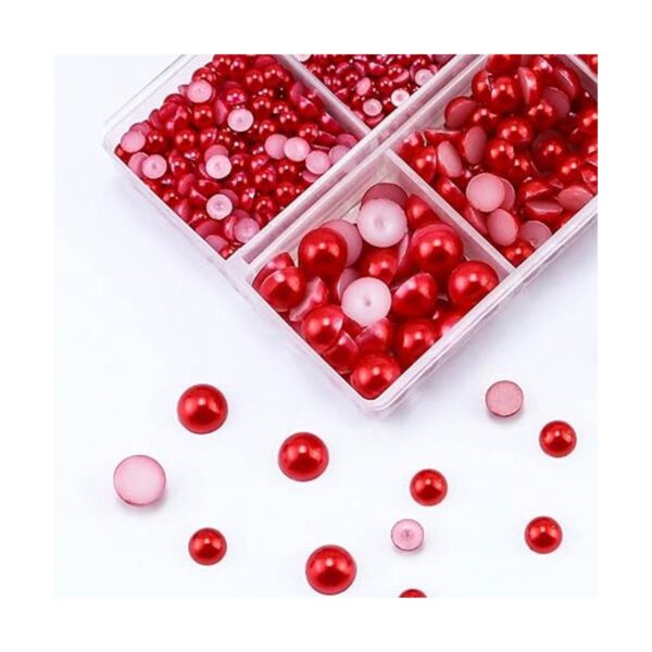 Briskbloom 3600 medias perlas rojas con parte trasera_3