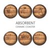 Britimes Juego de 6 posavasos para bebidas absorbentes con_6