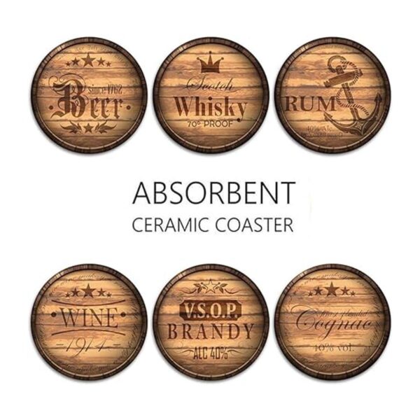 Britimes Juego de 6 posavasos para bebidas absorbentes con_6