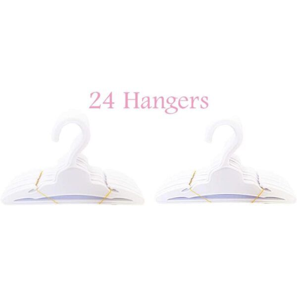 Brittanys Paquete de 24 perchas blancas para ropa de_1