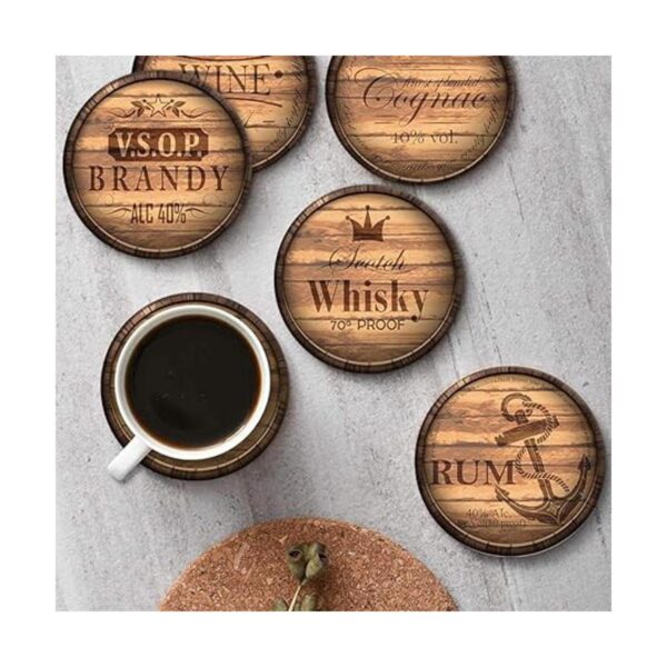 Britimes Juego de 6 posavasos para bebidas absorbentes con_4