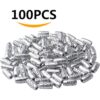 BronaGrand 100 cuentas espaciadoras tibetanas de plata