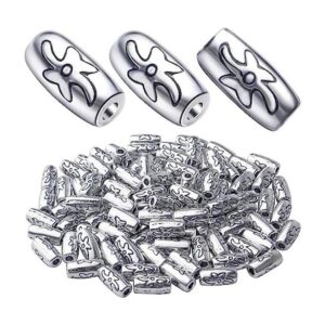 BronaGrand 100 cuentas espaciadoras tibetanas de plata