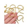 BronaGrand 50 anillos en D semicirculares de metal dorado_3