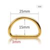 BronaGrand 50 anillos en D semicirculares de metal dorado_5