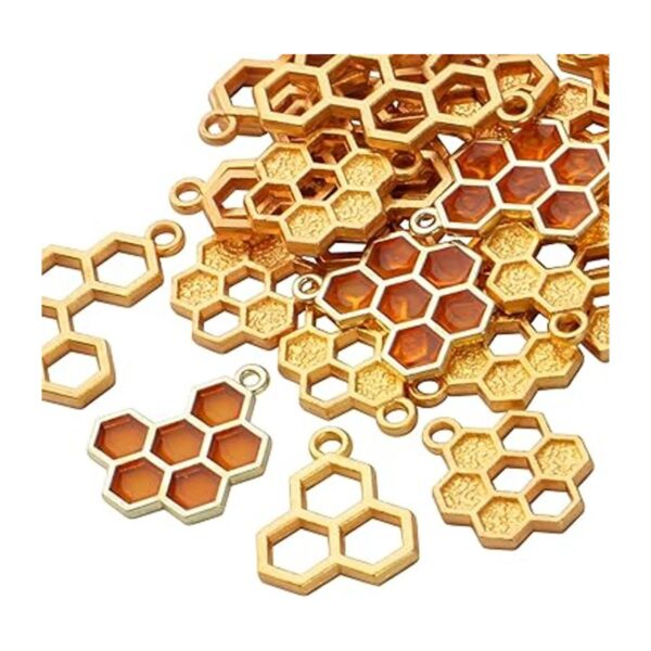 BronaGrand 50 dijes esmaltados de panal de abeja de_4