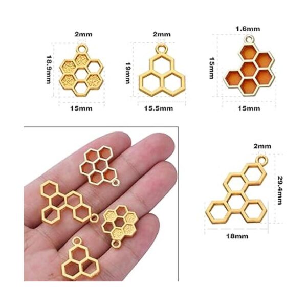BronaGrand 50 dijes esmaltados de panal de abeja de_3