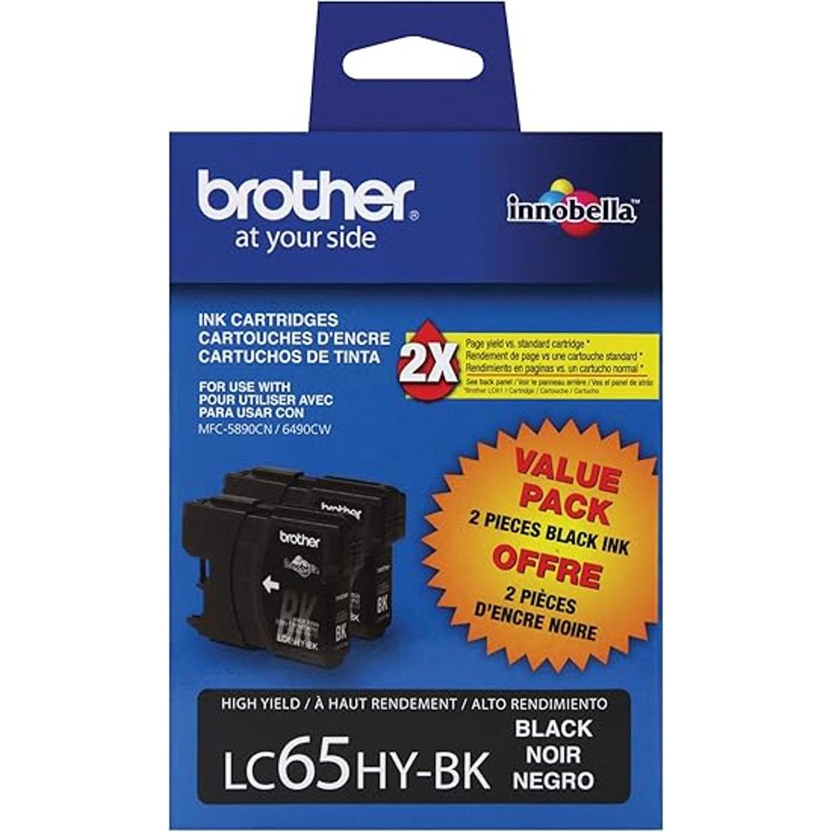 Brother LC65HYBK2 Cartucho de tinta de alto rendimiento 2