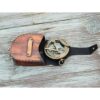 Brújula vintage con funda de cuero brújula de_3