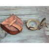 Brújula vintage con funda de cuero brújula de_2