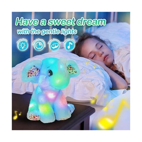 Bstaofy Juguete de peluche de elefante con luz musical de_3