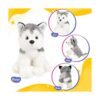 Bstaofy Peluche Husky de 12 pulgadas realista para_5