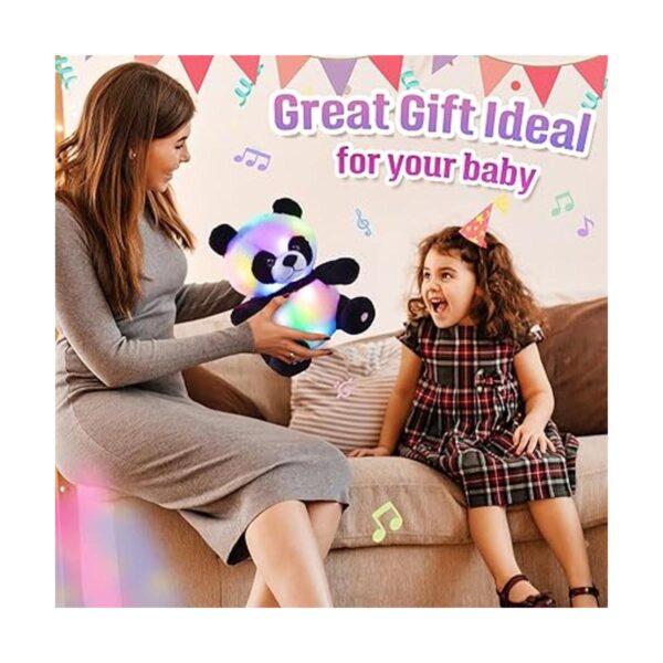 Bstaofy Oso de panda con luz musical juguete de peluche_4