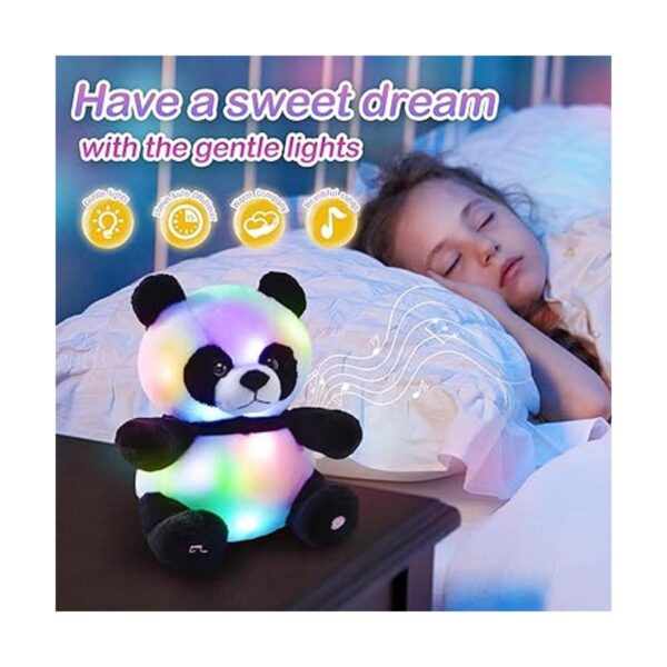 Bstaofy Oso de panda con luz musical juguete de peluche_3