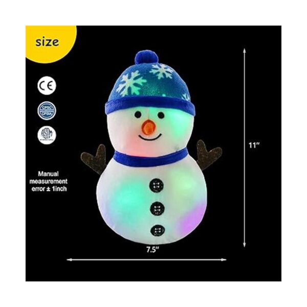 Bstaofy Muñeco de nieve musical LED juguete de peluche_2