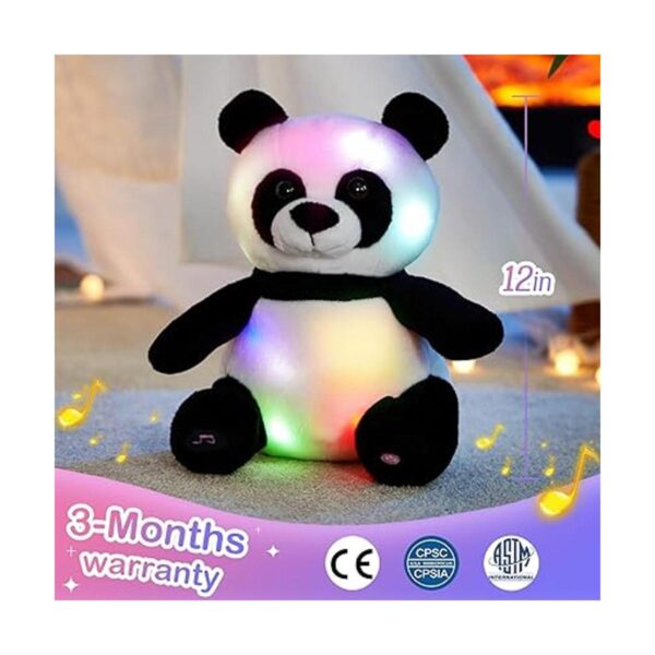 Bstaofy Oso de panda con luz musical juguete de peluche_2
