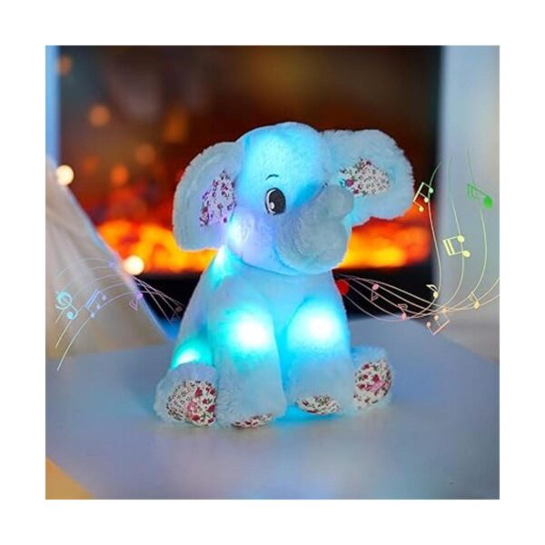 Bstaofy Juguete de peluche de elefante con luz musical de_5