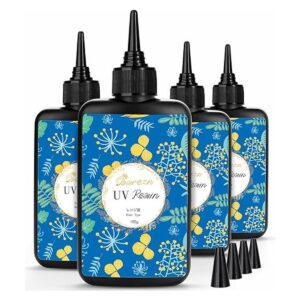 Bsrezn Kit de resina epoxi de 14.11 oz de resina UV dura