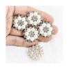 Builcker 20 piezas chapadas en plata con cuentas redondas_4