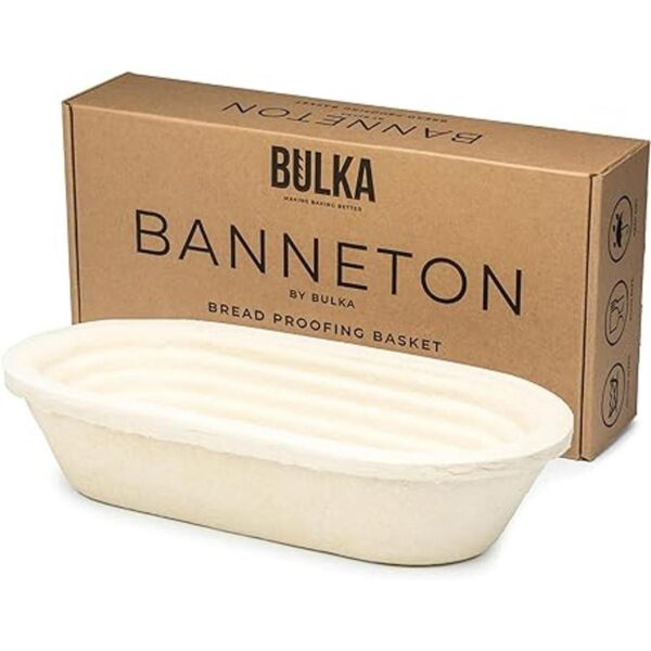 Bulka Cesta ovalada Banneton a prueba de pan pulpa de_1
