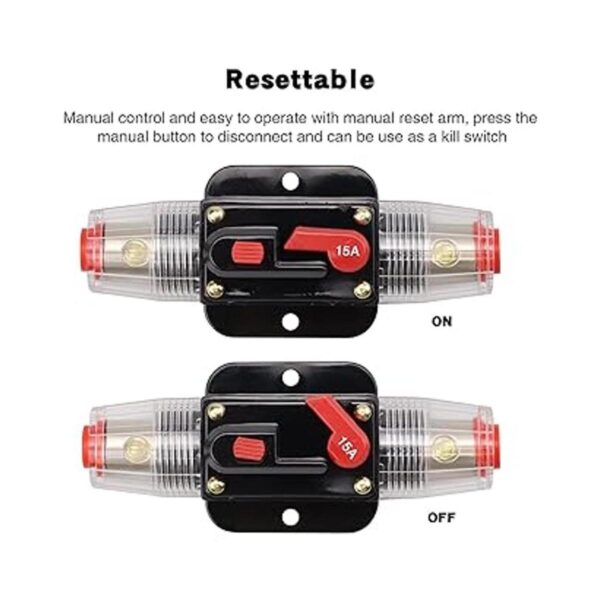 Bumbesti 15 amperios fusibles 15150A en línea interruptor_2