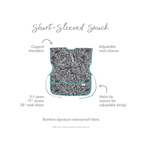 Bumkins Smock de manga corta para niños impermeable_4