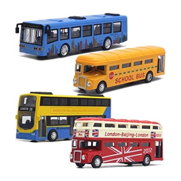 Bus Toys Juego de 4 unidades para autobús escolar de_1