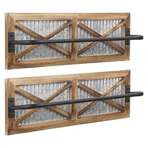 Butizone Toallero de baño rústico soporte de toalla para