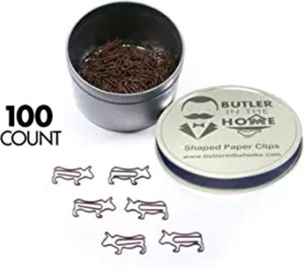 Butler en el hogar Vaca Bull Clips de papel con forma de_1