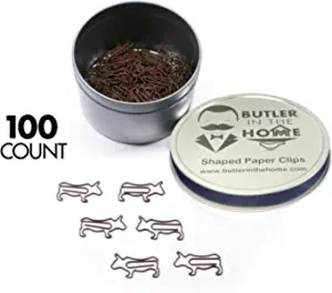 Butler en el hogar Vaca Bull Clips de papel con forma de