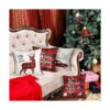 ButyHome Juego de 4 fundas de almohada de Navidad de 18 x