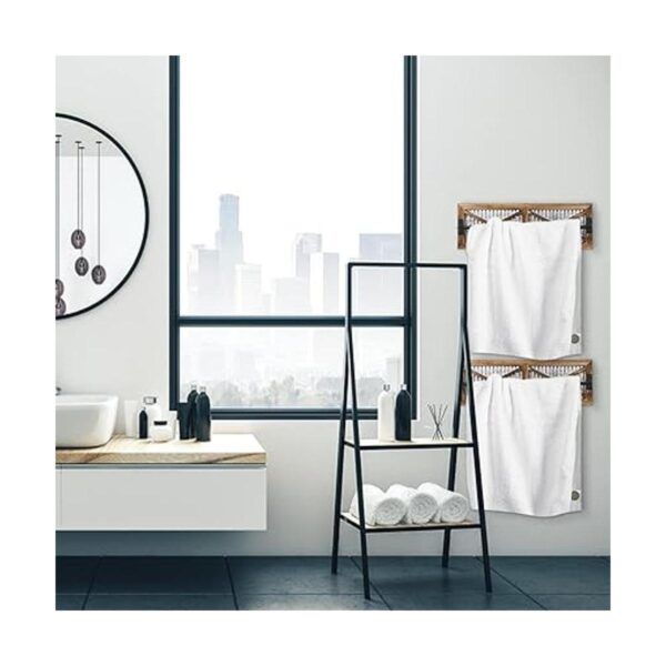 Butizone Toallero de baño rústico soporte de toalla para