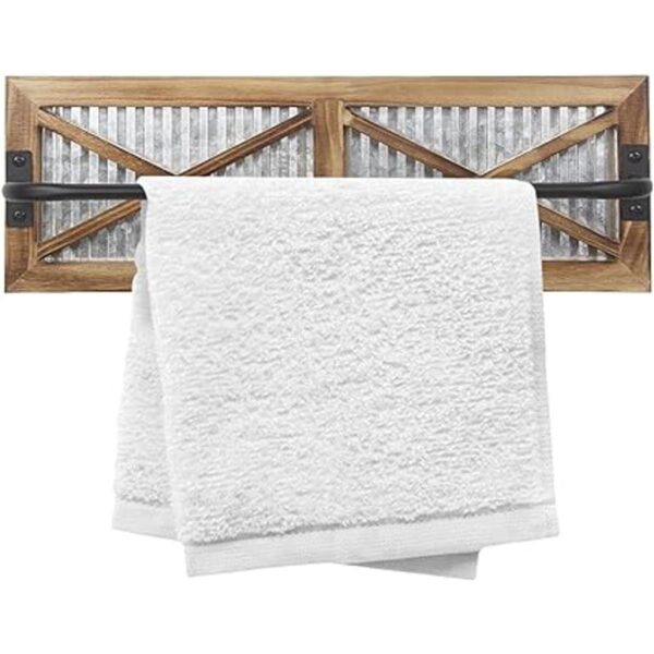 Butizone Toallero de baño rústico soporte de toalla para