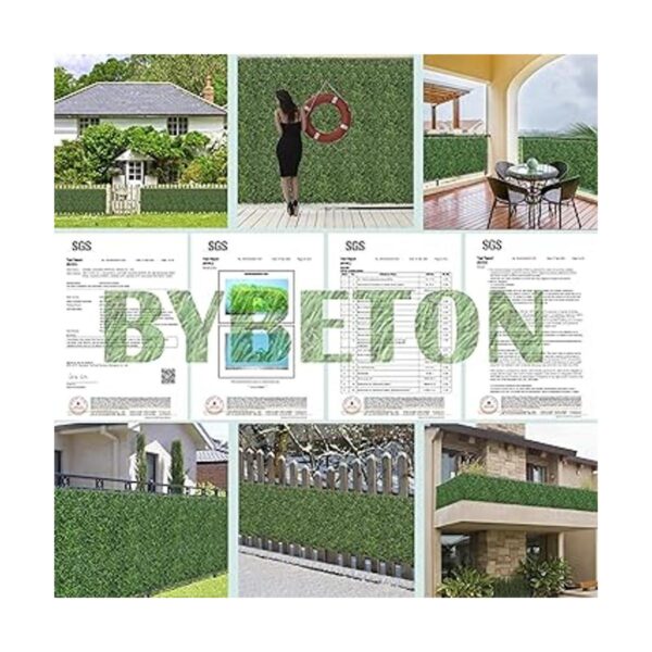 Bybeton Pared de telón de fondo de césped artificial 20 x_6