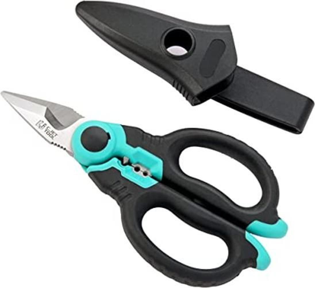 C.JET TOOL Tijeras de electricista de acero inoxidable de