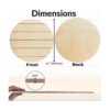CADE KAI Juego de 2 círculos de madera reversibles de